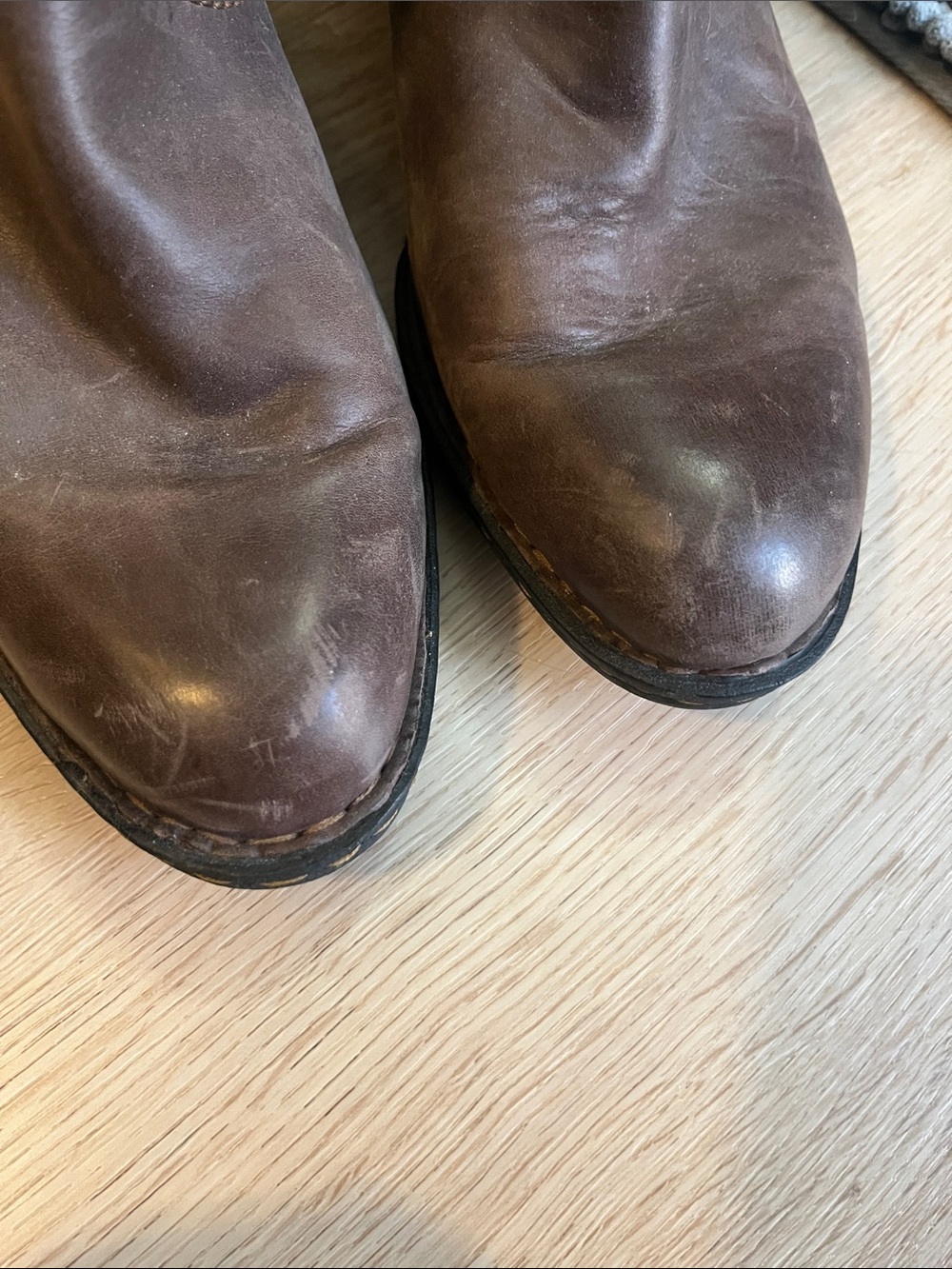 Born Brown and Black Leather Ankle Western Booties - Picture 6 of 7